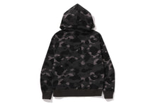 ONE POINT COLOR CAMO CROPPED FULL ZIP HOODIE