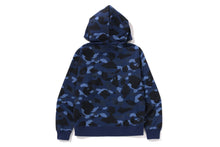 ONE POINT COLOR CAMO CROPPED FULL ZIP HOODIE