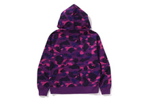 ONE POINT COLOR CAMO CROPPED FULL ZIP HOODIE