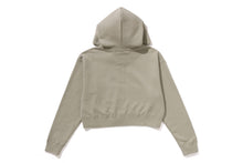 PIGMENT DYED ONE POINT CROPPED ZIP HOODIE