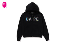 MULTI CAMO CRYSTAL LOGO WIDE ZIP HOODIE