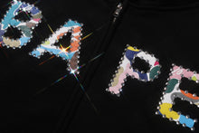 MULTI CAMO CRYSTAL LOGO WIDE ZIP HOODIE