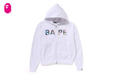 MULTI CAMO CRYSTAL LOGO WIDE ZIP HOODIE
