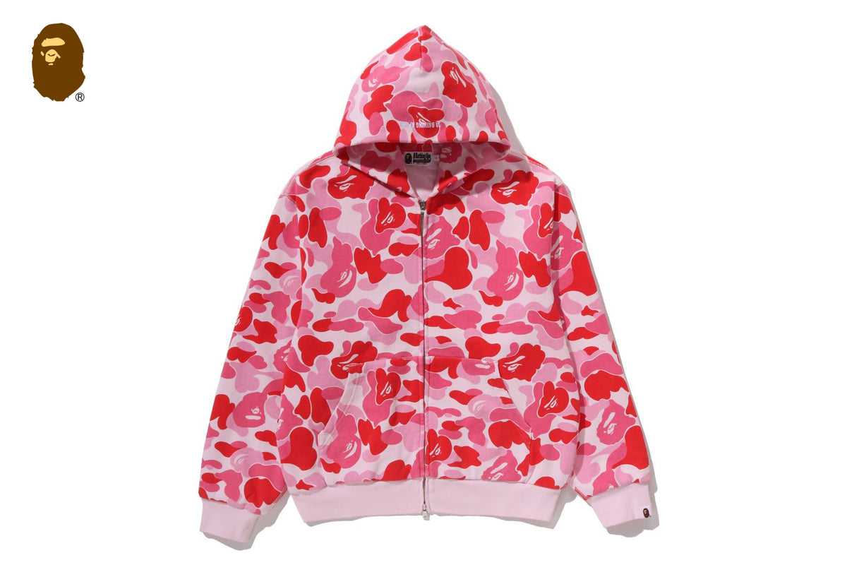 ABC CAMO HEAVY WASH CROPPED FIT ZIP HOODIE | bape.com