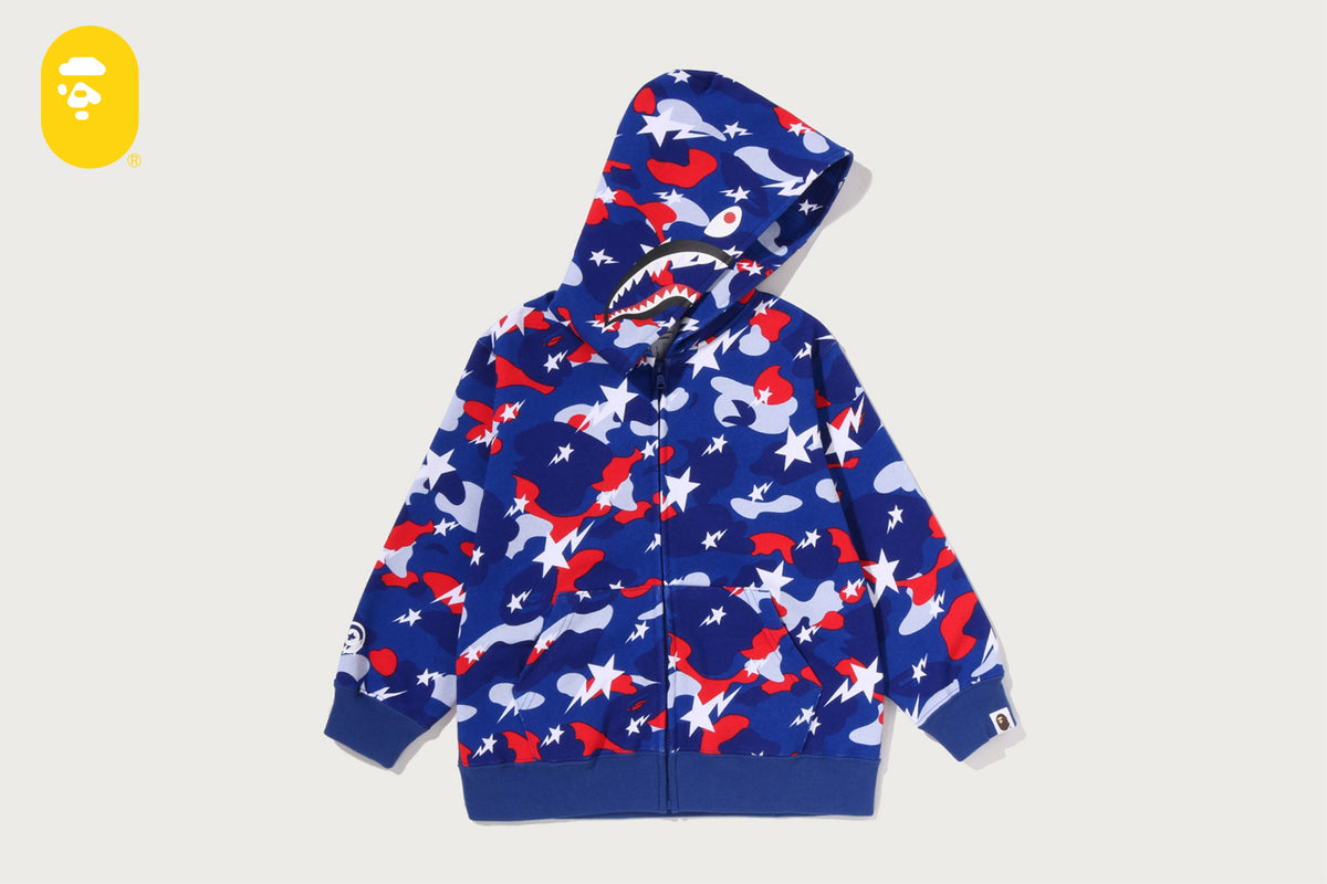 STA STRIKE CAMO SHARK ZIP HOODIE | bape.com