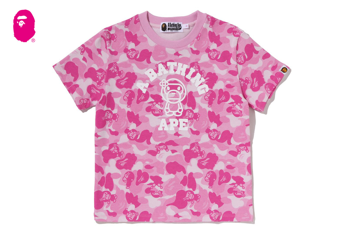 BABY LISA ABC CAMO COLLEGE MINI TEE | bape.com