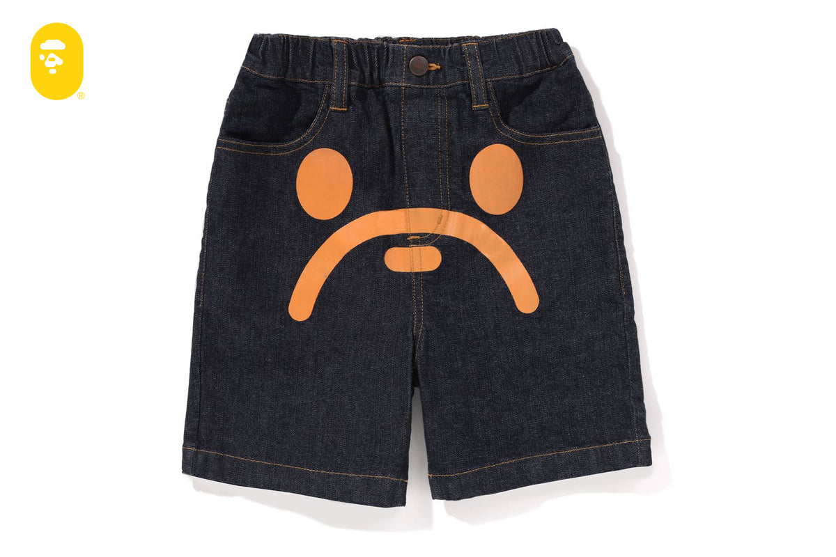 MILO FACE 10 OZ STRETCH DENIM SHORTS | bape.com