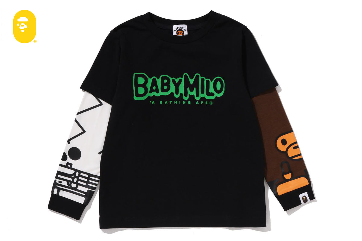 【未開封】BABYL Mosh' Tee XL BABY MILO SKULL LAYERED SLEEVES LS TEE | bape.com