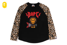 WILD LEOPARD PATTERN BABY MILO RAGLAN LS TEE