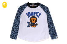 WILD LEOPARD PATTERN BABY MILO RAGLAN LS TEE