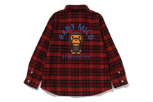 CHECK BABY MILO EMBROIDERY PRINT SHIRT