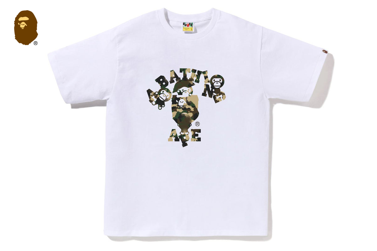 MAP CAMO COLLEGE MILO TEE | bape.com