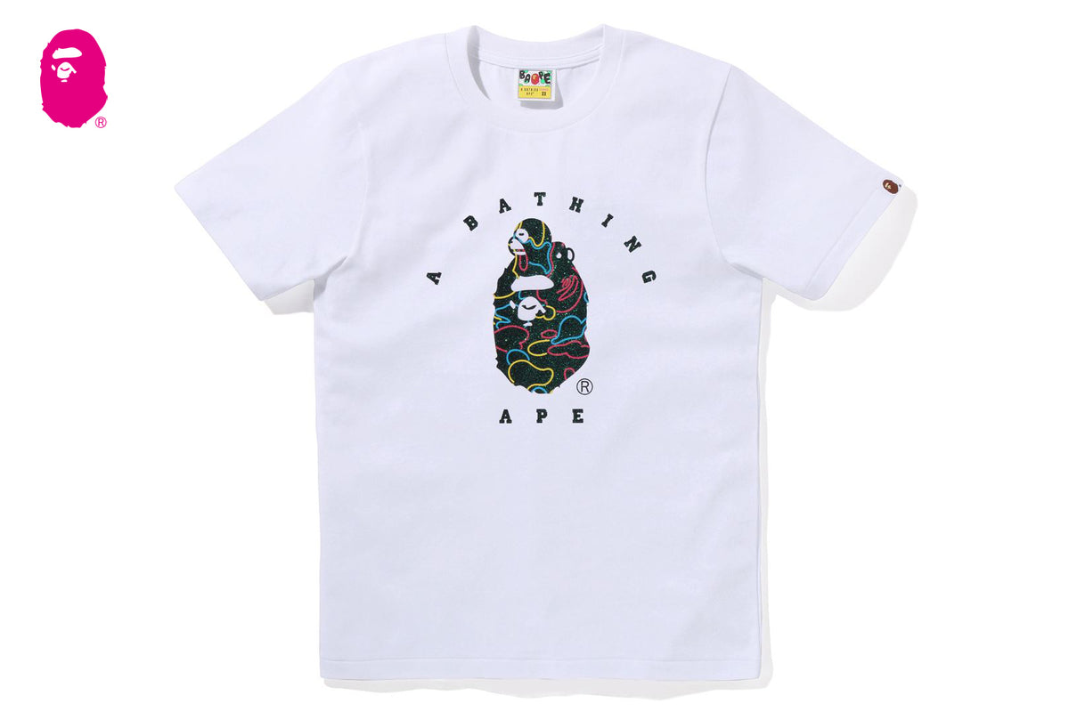 NEON CAMO MILO ON APE HEAD TEE | bape.com