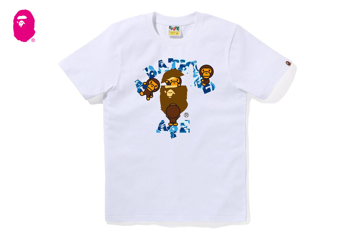 ABC CAMO COLLEGE MILO TEE | bape.com