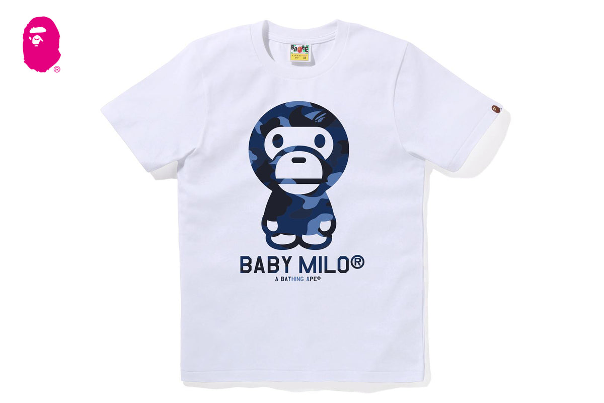 a bathing ape baby milo マルチカラー カモ ポロシャツ COLOR CAMO BABY MILO TEE | bape.com