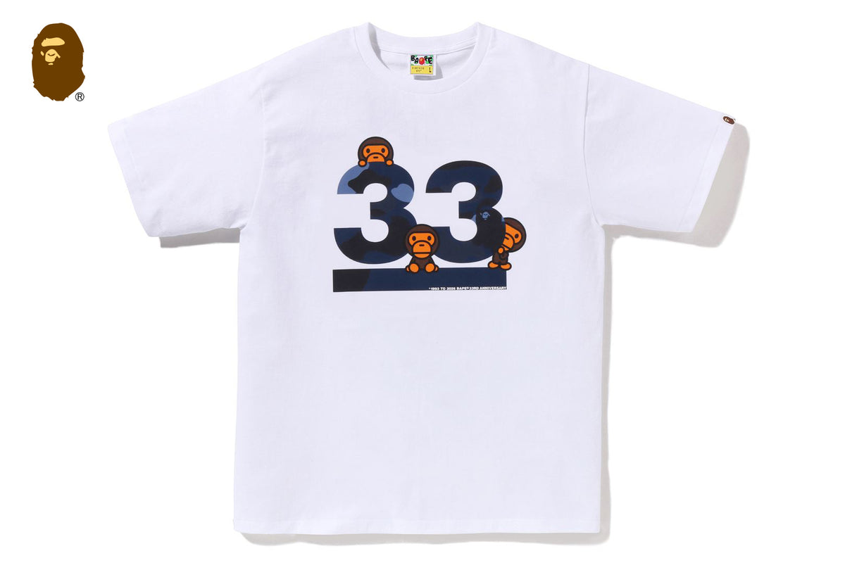 A BATHING APE 33RD ANNIV. BABY MILO TEE | bape.com