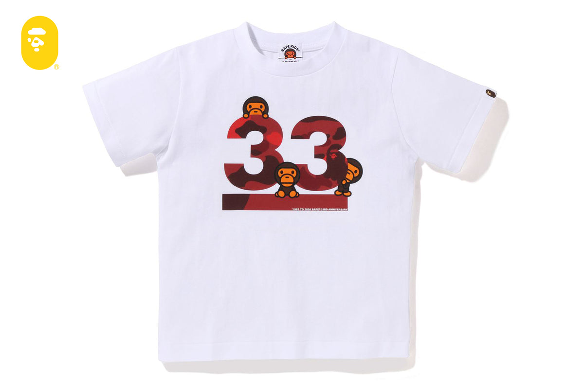 A BATHING APE 33RD ANNIV. BABY MILO TEE | bape.com