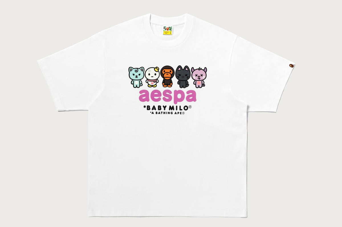 トップス A BATHING APE x aespa Baby Milo Relaxed BAPE X AESPA 】BABY MILO RELAXED FIT TEE | bape.com
