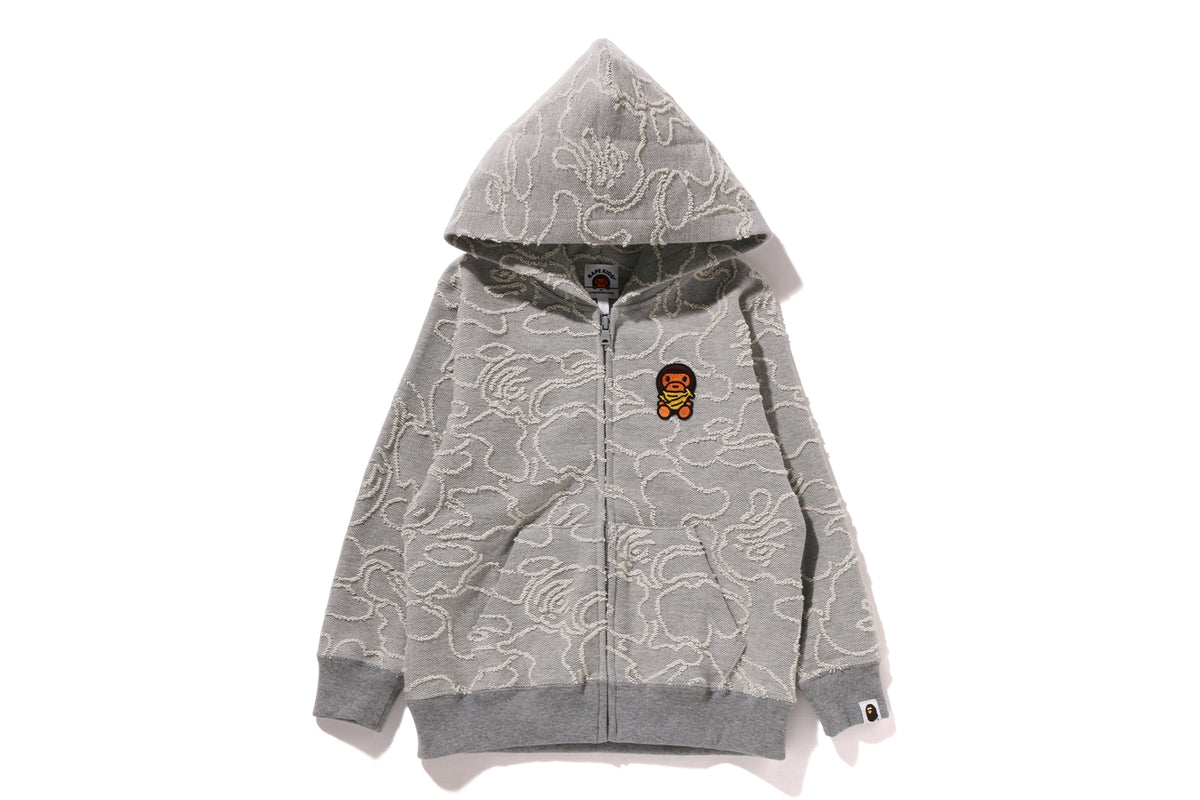 NEON CAMO JACQUARD BABY MILO ZIP HOODIE | bape.com