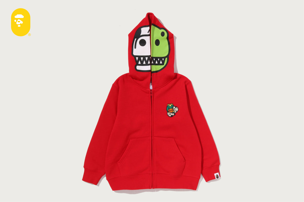 BABY MILO DINOSAUR ZIP HOODIE | bape.com