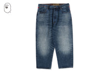 TAPER FRONT DENIM PANTS