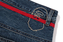 TAPER FRONT DENIM PANTS
