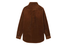 PU BADGE CORDUROY SHIRT JACKET