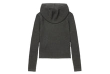 HOODED RIB SWEATER