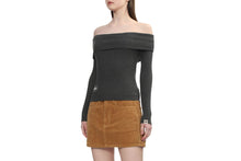 OFF SHOULDER RIB SWEATER