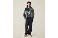 CLOUD CAMO JACQUARD UPCYCLED DENIM TRUCKER JACKET