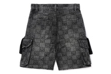 BAPY MONOGRAM DENIM SHORTS