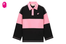 BAPY STRIPED POLO SWEATSHIRT
