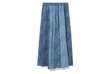 BAPY TWO-TONE DENIM SKIRT
