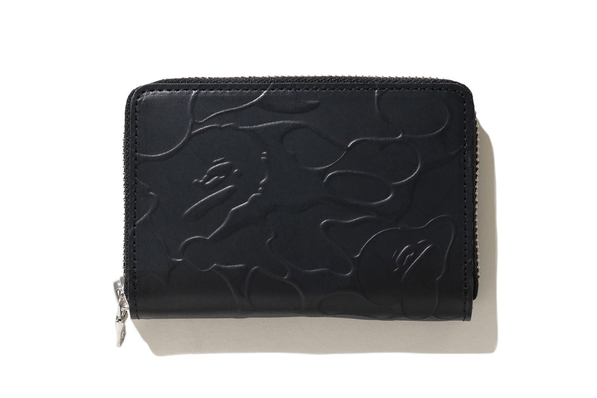 SOLID CAMO LEATHER COIN CASE | bape.com