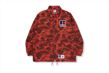 【 BAPE X RUSSELL 】COLOR CAMO COLLEGE COACH JACKET