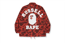 【 BAPE X RUSSELL 】COLOR CAMO COLLEGE COACH JACKET
