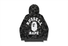 【 BAPE X RUSSELL 】 COLOR CAMO COLLEGE PULLOVER HOODIE