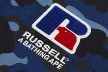 【 BAPE X RUSSELL 】 COLOR CAMO COLLEGE PULLOVER HOODIE