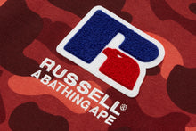 【 BAPE X RUSSELL 】 COLOR CAMO COLLEGE PULLOVER HOODIE