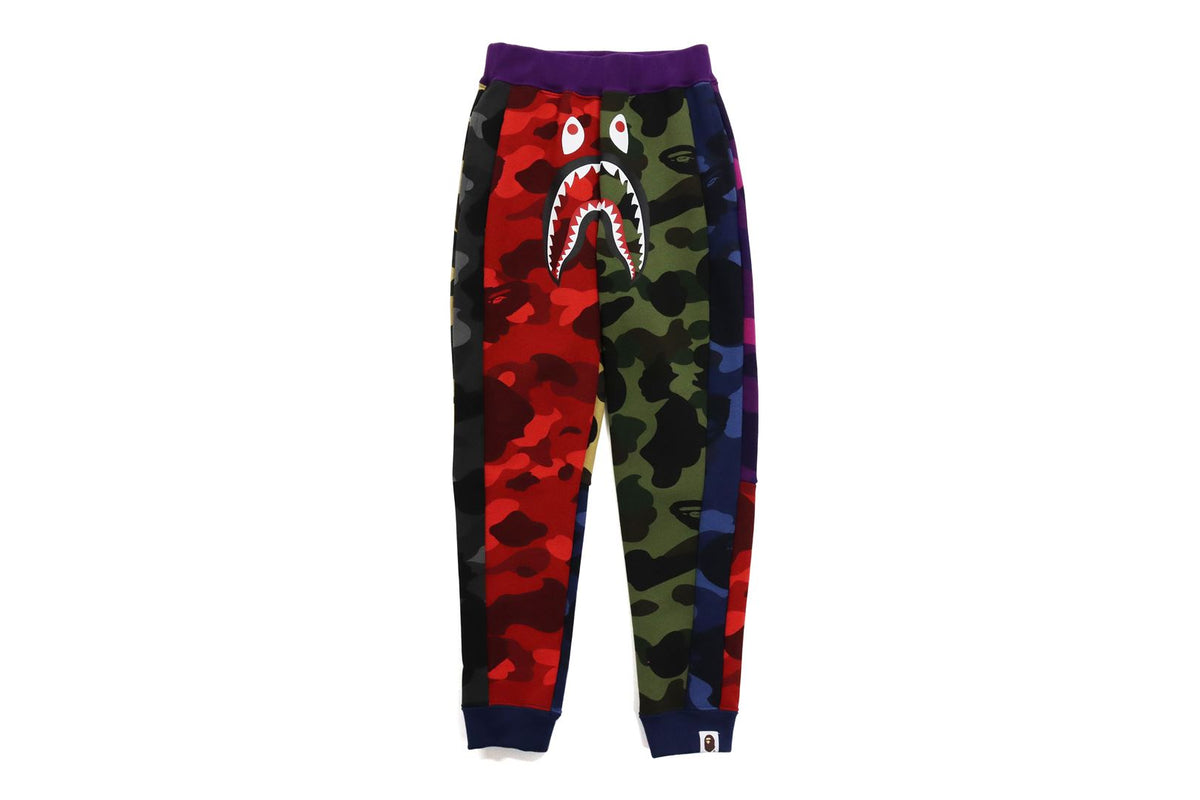 MIX CAMO SHARK CRAZY SLIM SWEAT PANTS | bape.com