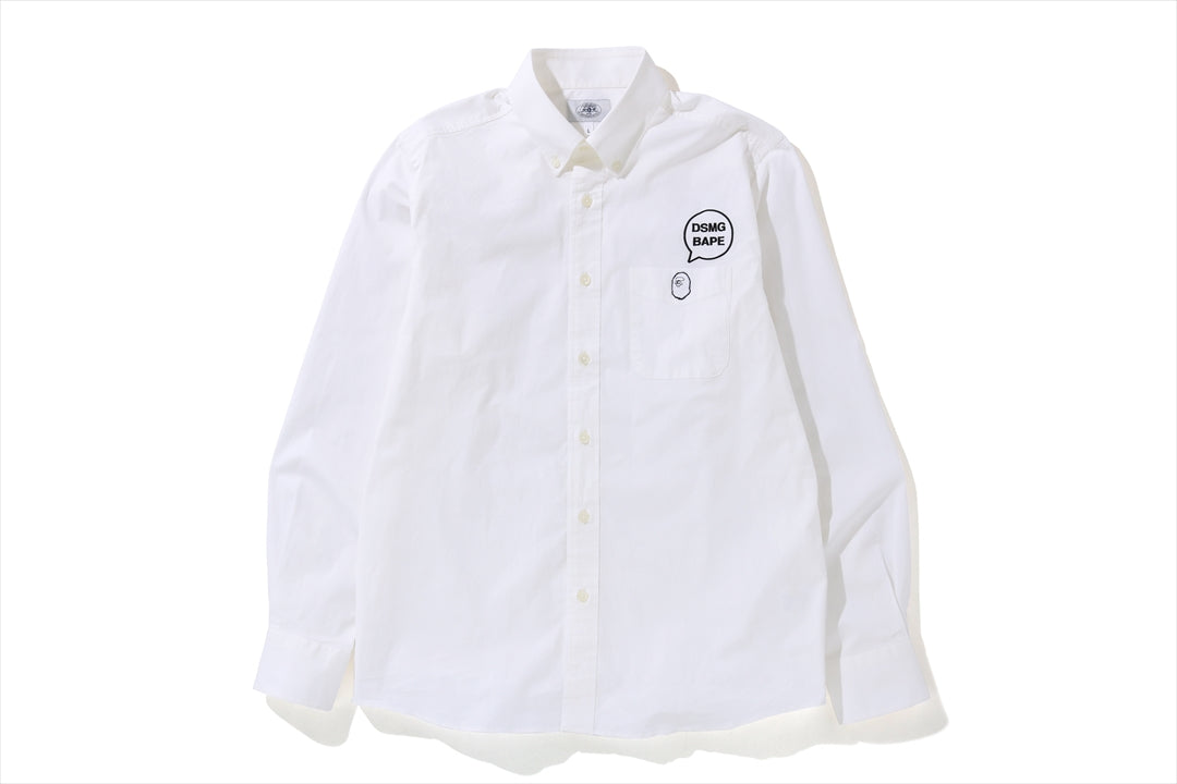 白シャツ　長袖　XL A BATHING APE DSMG BAPE BAPE X DSMG 】STRETCH BD SHIRT | bape.com