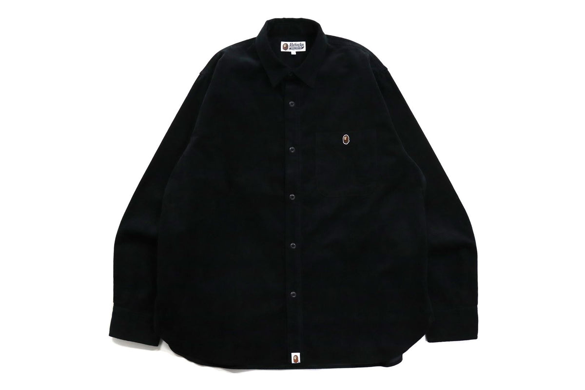 APE HEAD ONE POINT CORDUROY RELAXED FIT WORK SHIRT | bape.com