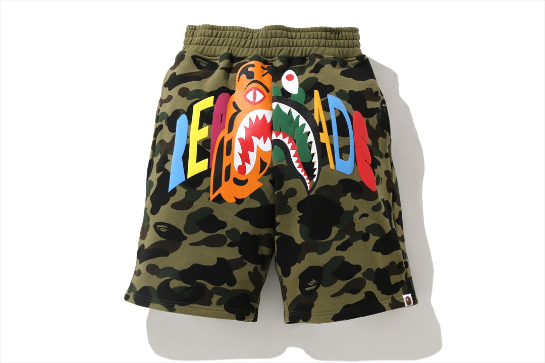 【 BAPE X READYMADE 】TIGER SHARK WIDE SWEAT SHORTS