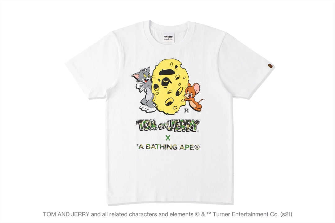 BAPE X TOM AND JERRY 】CHEESE APE HEAD TEE | bape.com