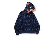 COLOR CAMO TIGER SHARK WIDE FULL ZIP DOUBLE HOODIE