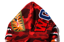 COLOR CAMO TIGER SHARK WIDE FULL ZIP DOUBLE HOODIE