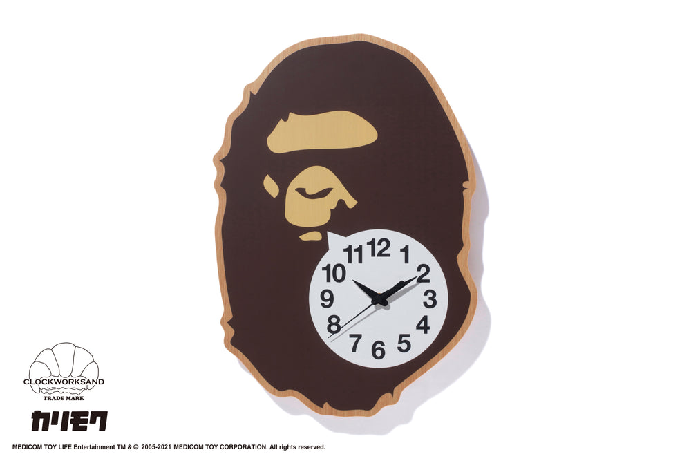 BAPE X CLOCKWORKSAND X KARIMOKU APE HEAD WALL CLOCK