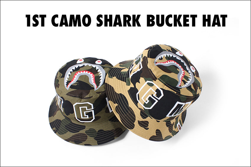 1ST CAMO SHARK BUCKET HAT