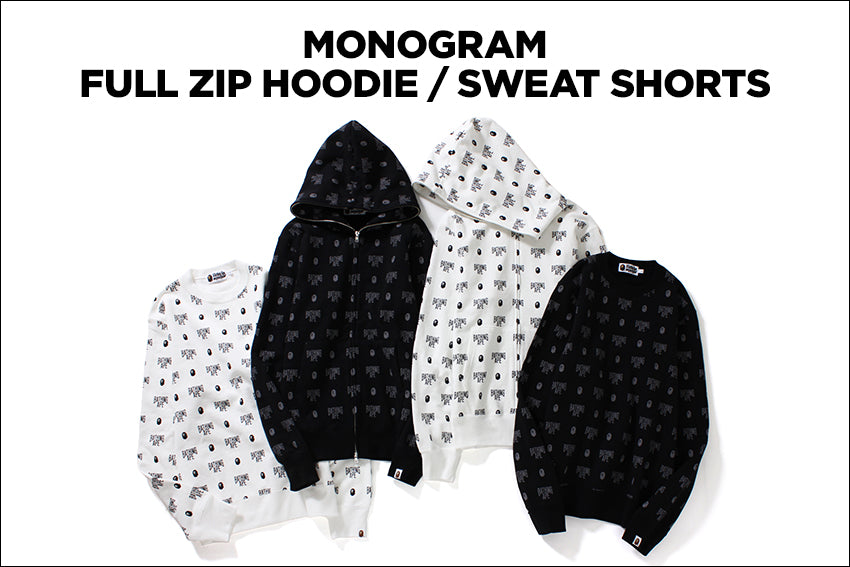 MONOGRAM FULL ZIP HOODIE / MONOGRAM SWEAT CREWNECK