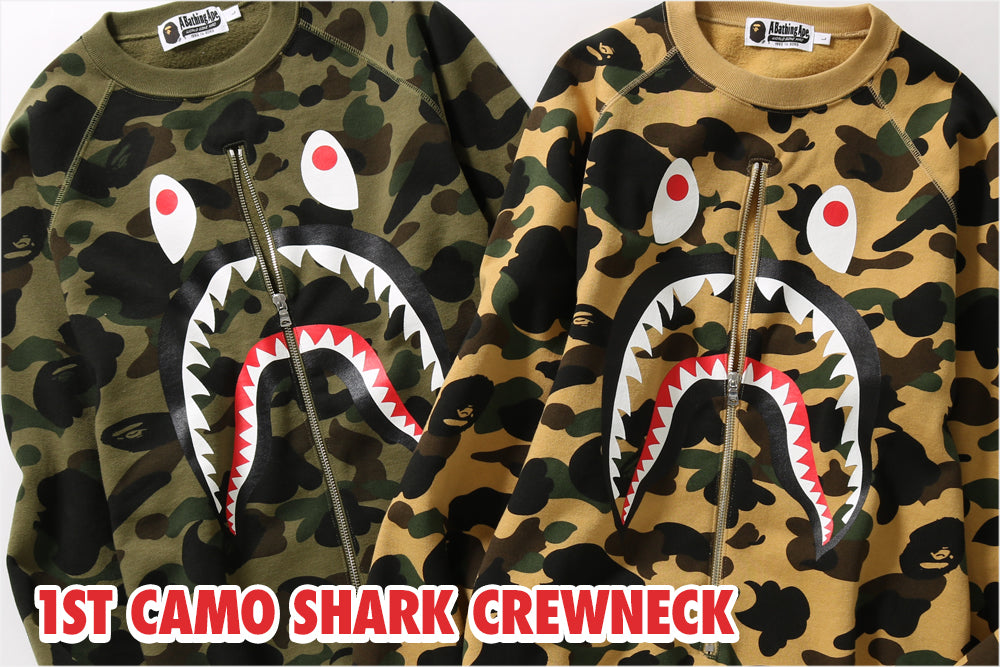 1ST CAMO SHARK CREWNECK